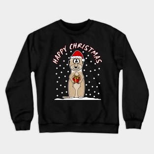 Christmas Meerkat Santa Hat Snow Wildlife Xmas 2021 Crewneck Sweatshirt